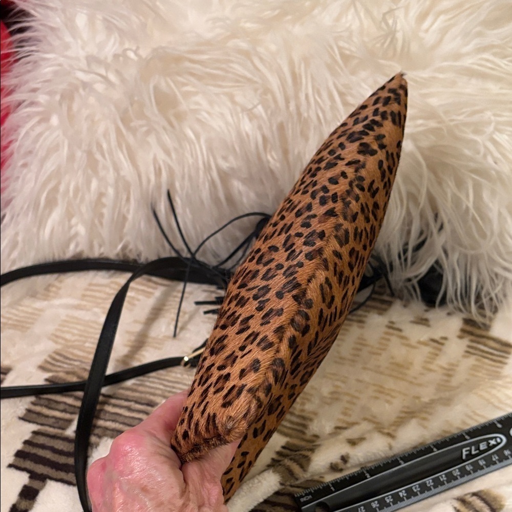 Chico's Animal Print Crossbody Bag with Black Tassel - Picture 5 of 10